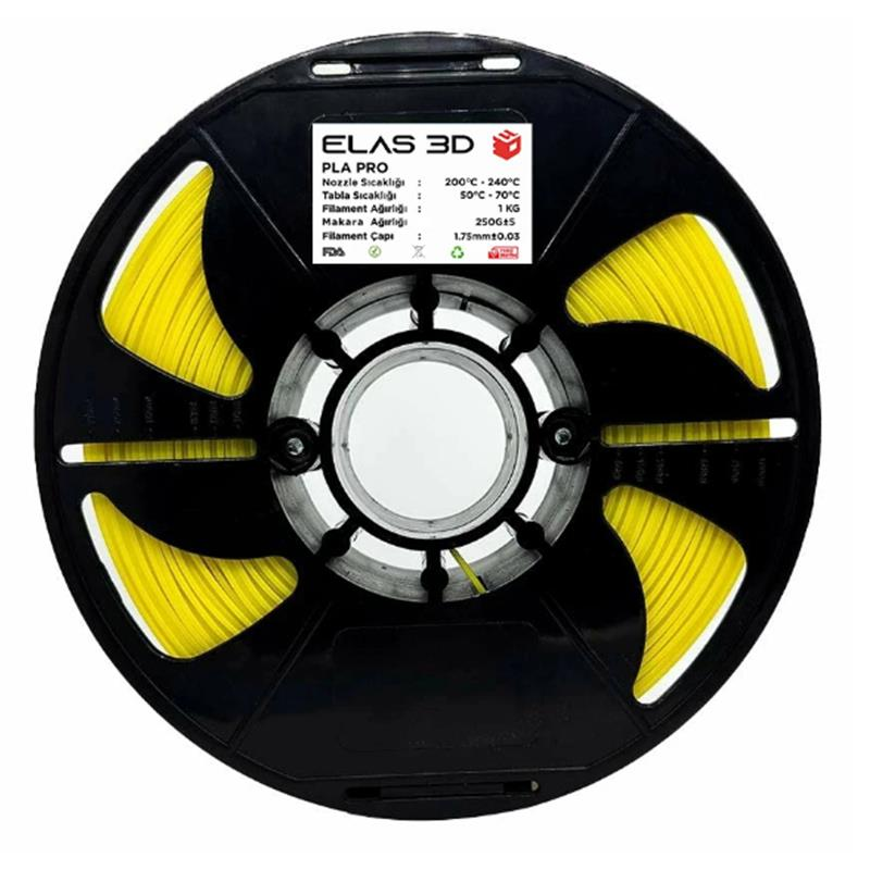 ELAS 1,75mm Sarı PLA PRO Filament 1kg