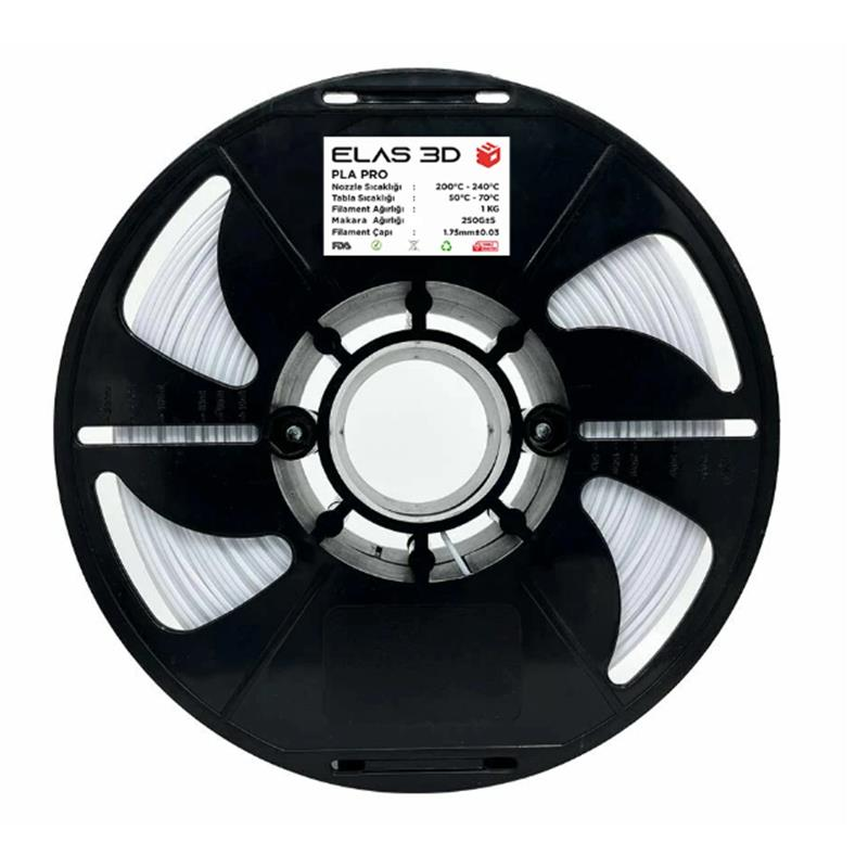 ELAS 1,75mm Beyaz PLA PRO Filament 1kg