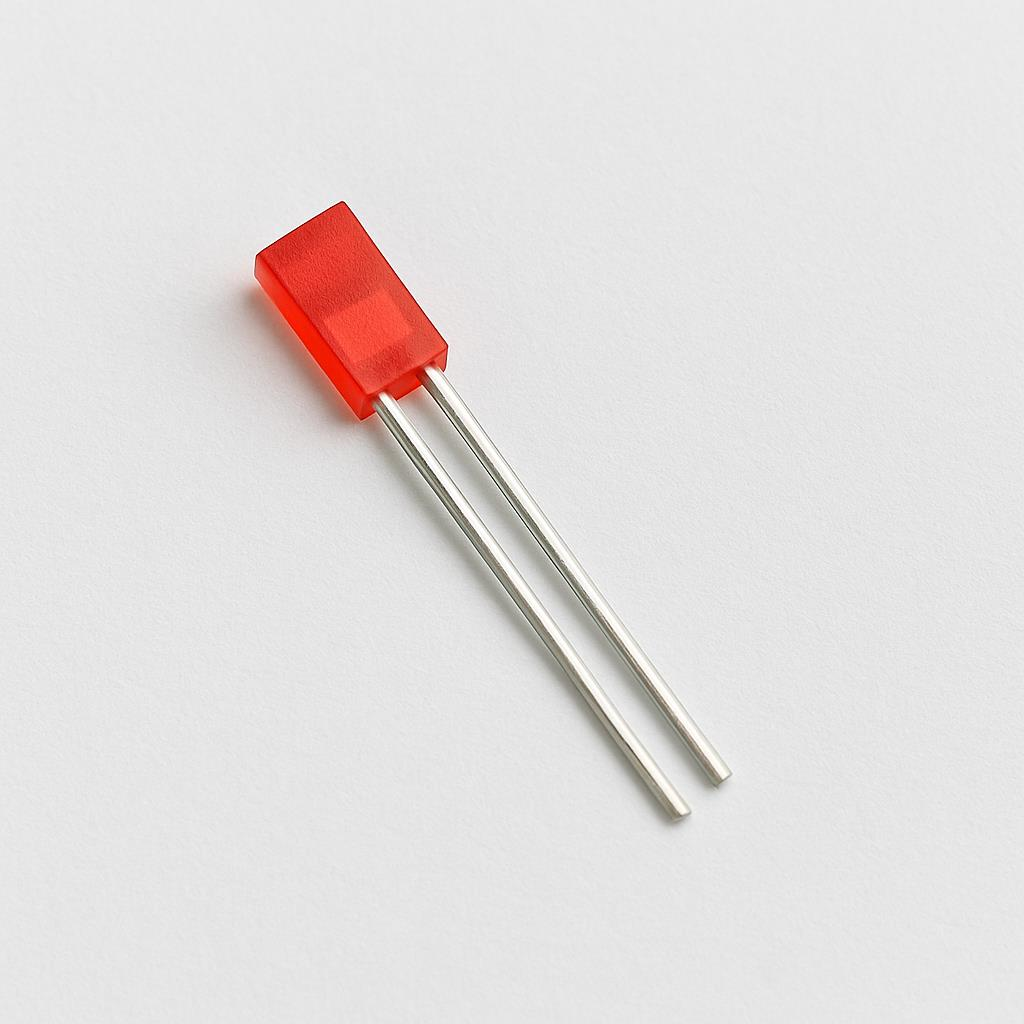 Led 5mm Kırmızı Difused Kare Tip