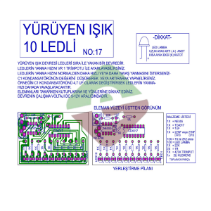 Yürüyen Işık Devresi 10 Ledli Demonte Kit Kendin Yap (NO:17)