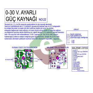 Güç Kaynağı 1,5A 0-30V Demonte Kit Kendin Yap (NO:22)