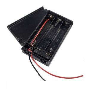 3'lü AAA Pil Yuvası - Anahtarlı ve Kapaklı