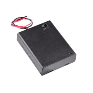 IC-233F 4'lü AA Pil Yuvası - Anahtarlı ve Kapaklı