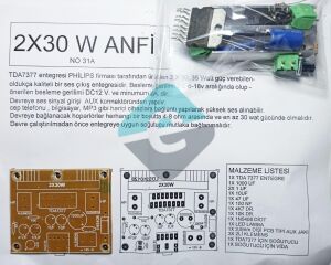 TDA7377 35W Anfi Devresi Demonte Kit Kendin Yap (NO:31A)