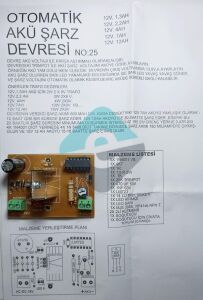 Otomatik Akü Şarj Devresi Montajlı Kuru Aküler İçin