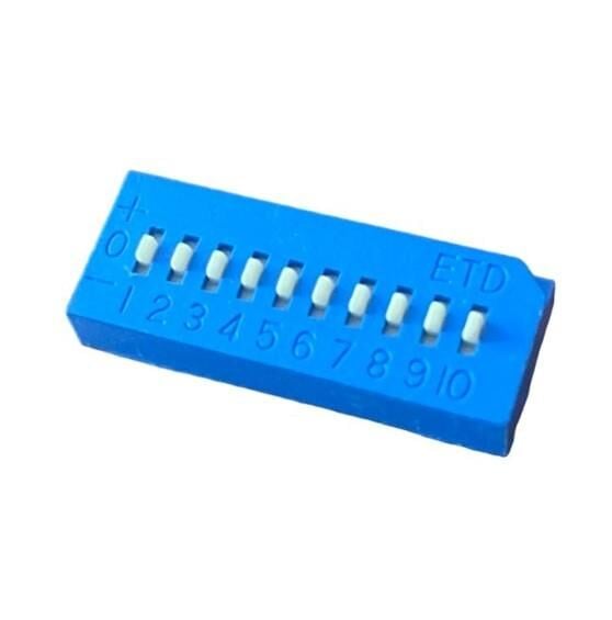 10lu ETD Dip Switch ON-OFF Mavi