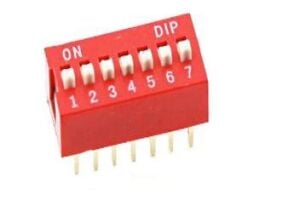 14 Pin - 7 Switch DIP Kırmızı