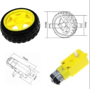 6V 250 RPM Sarı Motor ve Tekerlek Seti