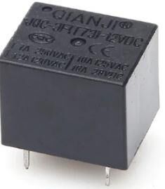 Röle 12V DC Siyah Qianji  / JQC-3F(T73