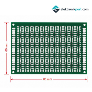 Çift Yüzlü Delikli Plaket 6x8cm Pertinaks
