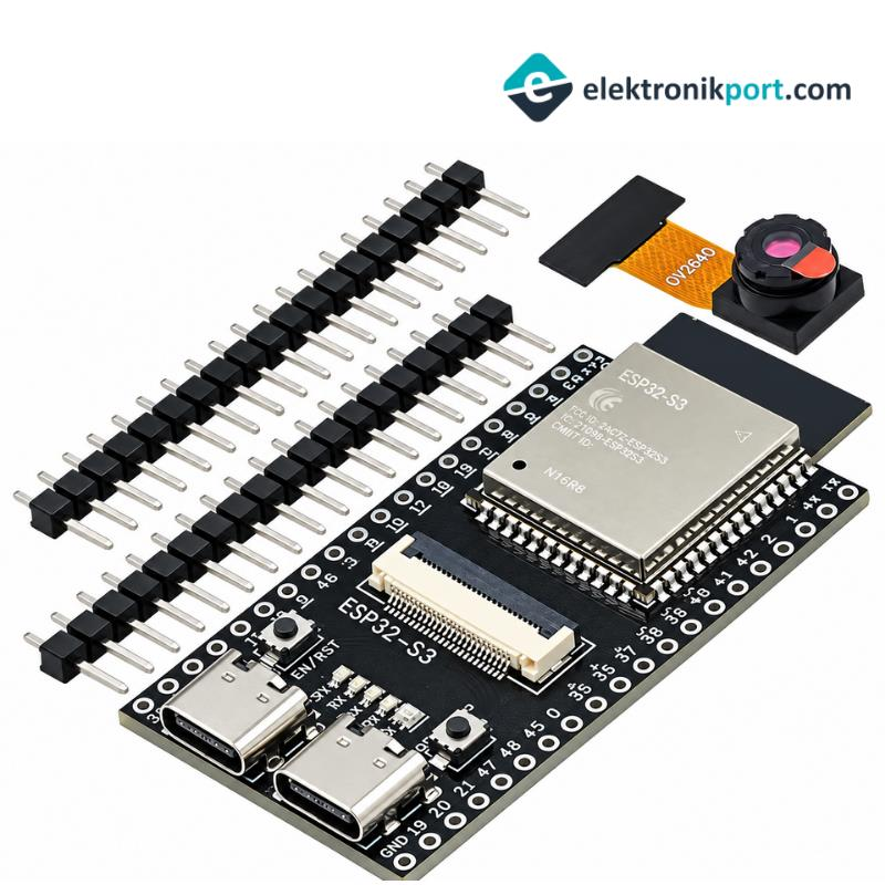 ESP32-S3 N16R8 OV2640 WiFi - Bluetooth Kamera Board
