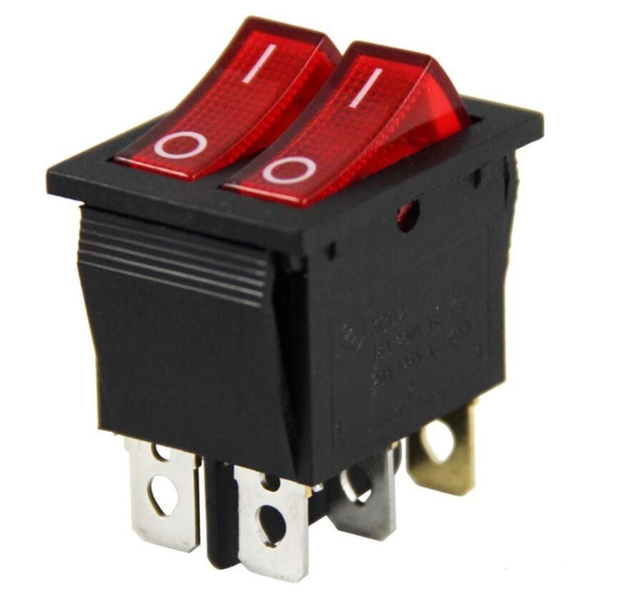 IC-101 İkili Işıklı Anahtar On-Off 6P