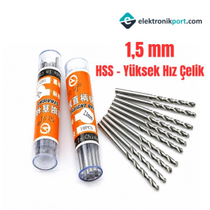 Matkap Ucu 1,5mm (HSS Yüksek Hız Çelik)