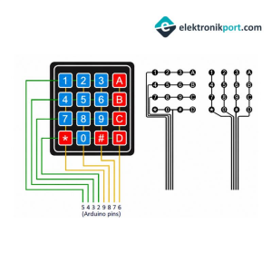 Keypad Membran Tuş Takımı 4X4 Arduino
