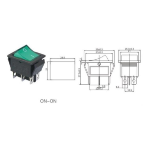 IC-104A  Geniş Işıklı Anahtar On-Off 6P