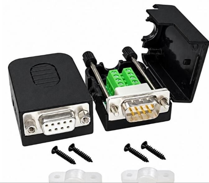 D-Sub DB9 9 Pin Erkek Terminal Block Adaptörü
