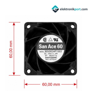 24V DC 60x60x38mm Fan San Ace 60 9GV0624P1G03
