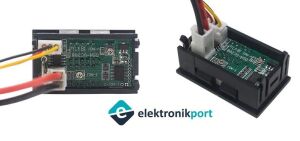 Dijital voltmetre ampermetre DC 100V 10A  0.56 inch  (mavi + kırmızı) çift renk LED gösterge