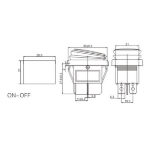 IC-104W  Geniş Işıklı Anahtar On-Off 4P Körüklü
