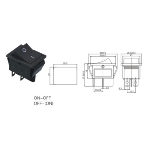 IC-106  Geniş Işıksız Anahtar On-Off 4P