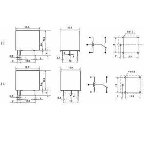 12V 7A Tek Kontak 5 Pinli JQC-3F(T73)-12VDC Röle