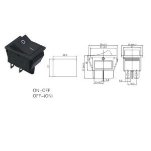 IC-109  Geniş Işıksız Anahtar (On)-Off 4P Yaylı