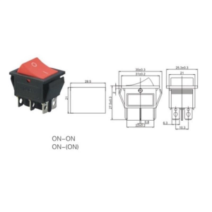 IC-109A  Geniş Işıksız Anahtar (On)-Off 6P Yaylı