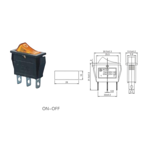 IC-113  Tekli Dar Işıklı Anahtar On-Off 3P