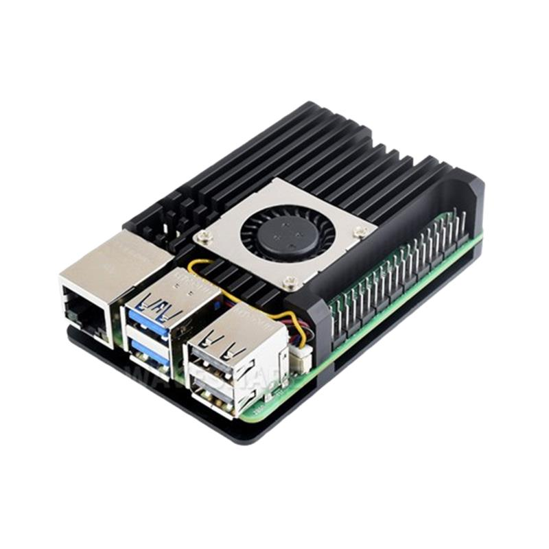 Raspberry Pi 5 için Alüminyum Alaşımlı Kasa (H) Fanlı