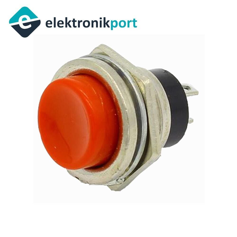 16mm Kırmızı Push Buton Metal DS-212 IC-180