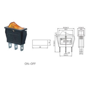 IC-113-0  Tekli Dar Işıklı Anahtar On-Off 3P