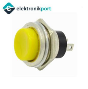 16mm Sarı Push Buton Metal DS-212 IC-180