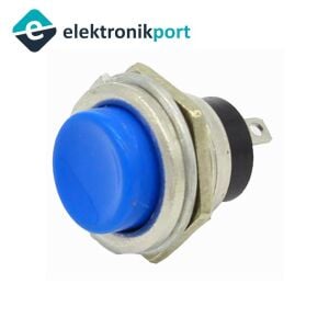 16mm Mavi  Push Buton Metal DS-212 IC-180