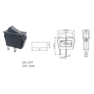 IC-114  Tekli Dar Işıksız Anahtar On-Off 2P