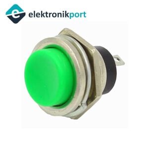 16mm Yeşil Push Buton Metal DS-212 IC-180