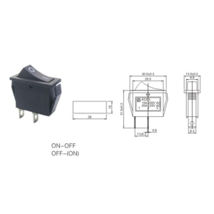IC-114-0  Tekli Dar Işıksız Anahtar On-Off 2P