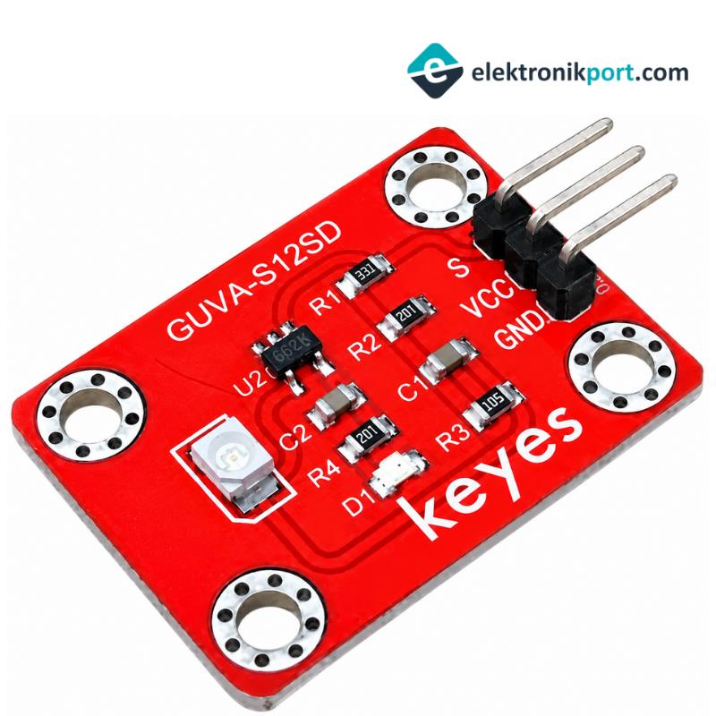 Ultraviyole Sensör Modülü GUVA-S12SD 3528 UV Arduino Raspberry Pi