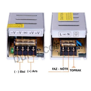 12V 21A 250W Slim Metal Kasa Güç Kaynağı OUTLET