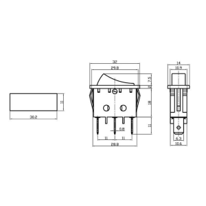 IC-117 Tekli Dar Işıksız Anahtar (On)-Off-(On) 3P Yaylı