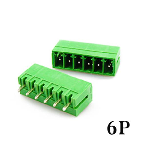 Geçmeli Klemens 6 Pin 3,81mm Erkek 180 Derece