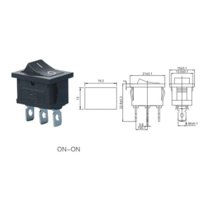 IC-121  Mini Işıksız Anahtar On-On 3P
