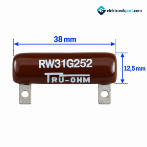 Tel Sarımlı Güç Direnci RW31 2.5K 12W TRU-OHM