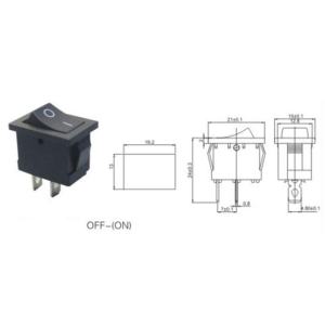 IC-124  Mini Işıksız Anahtar (On)-Off 2P Yaylı