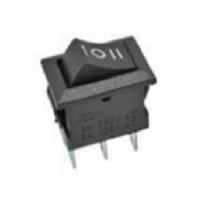 IC-125B-5 Mini (S) Işıksız Anahtar On-Off-On (S) 3P Siyah