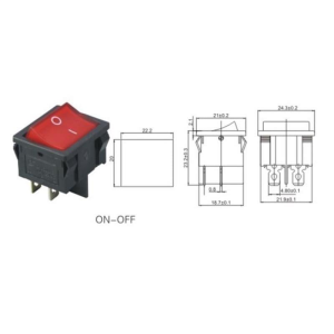 IC-126  Orta Boy Işıklı Anahtar On-Off 4P