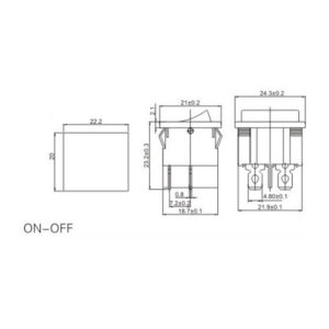 IC-127  Orta Boy Işıksız Anahtar On-Off 4P