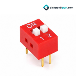 2'li Dip Switch ON-OFF Kırmızı