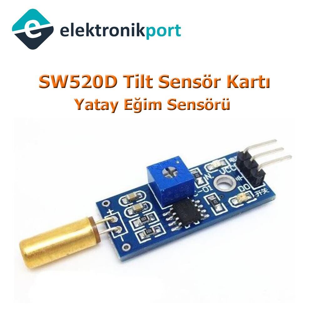 SW520D Tilt Sensör Kartı 3 Pin (Eğim Sensörü - Yatay)