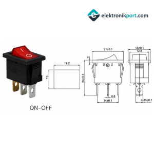 IC-118 Mini Işıklı Anahtar 3P