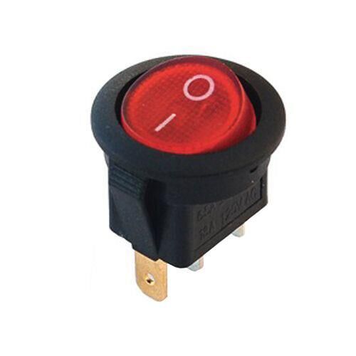 IC-131W  Yuvarlak Işıklı Anahtar On-Off 3P Körüklü
